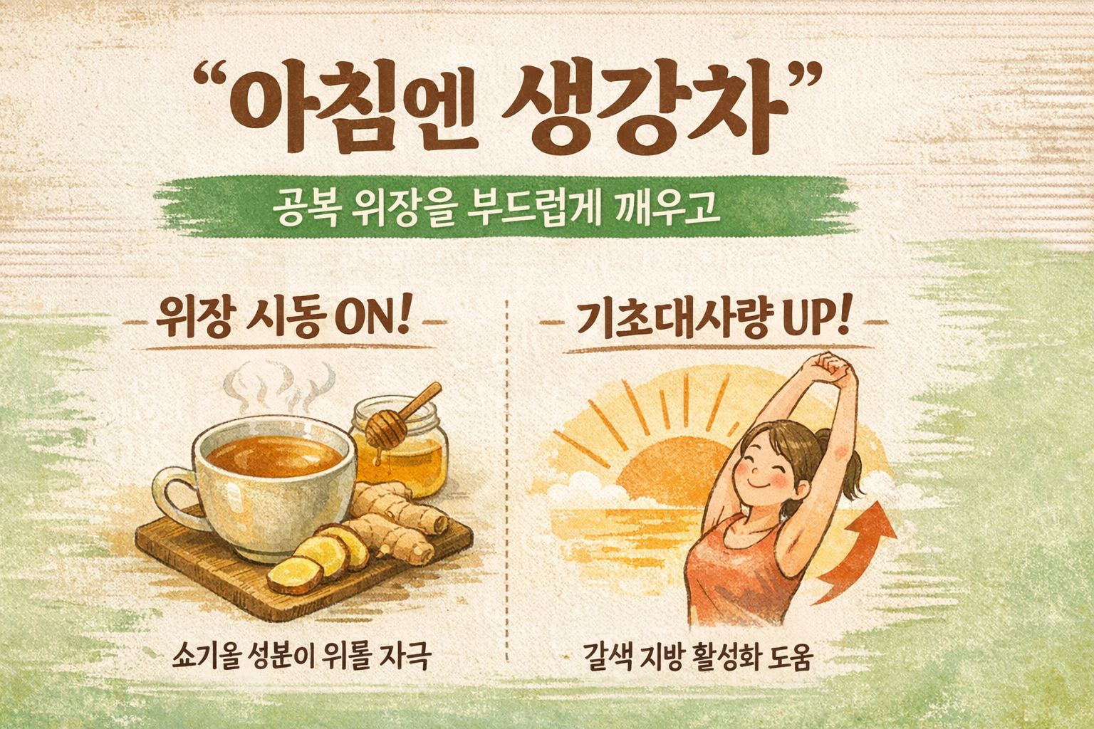 아침 공복에 생강차 마셔라… 위 부드럽게 깨워주는 차