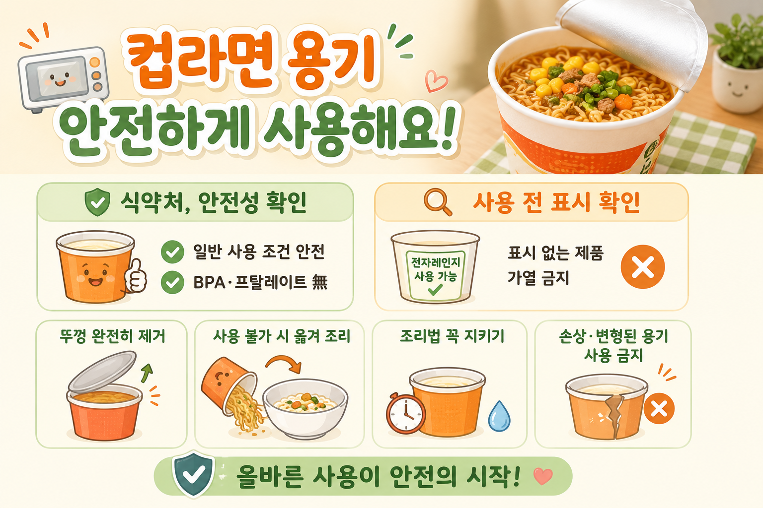 컵라면 전자레인지 돌리면 환경호르몬? 반드시 확인할 표시 1가지