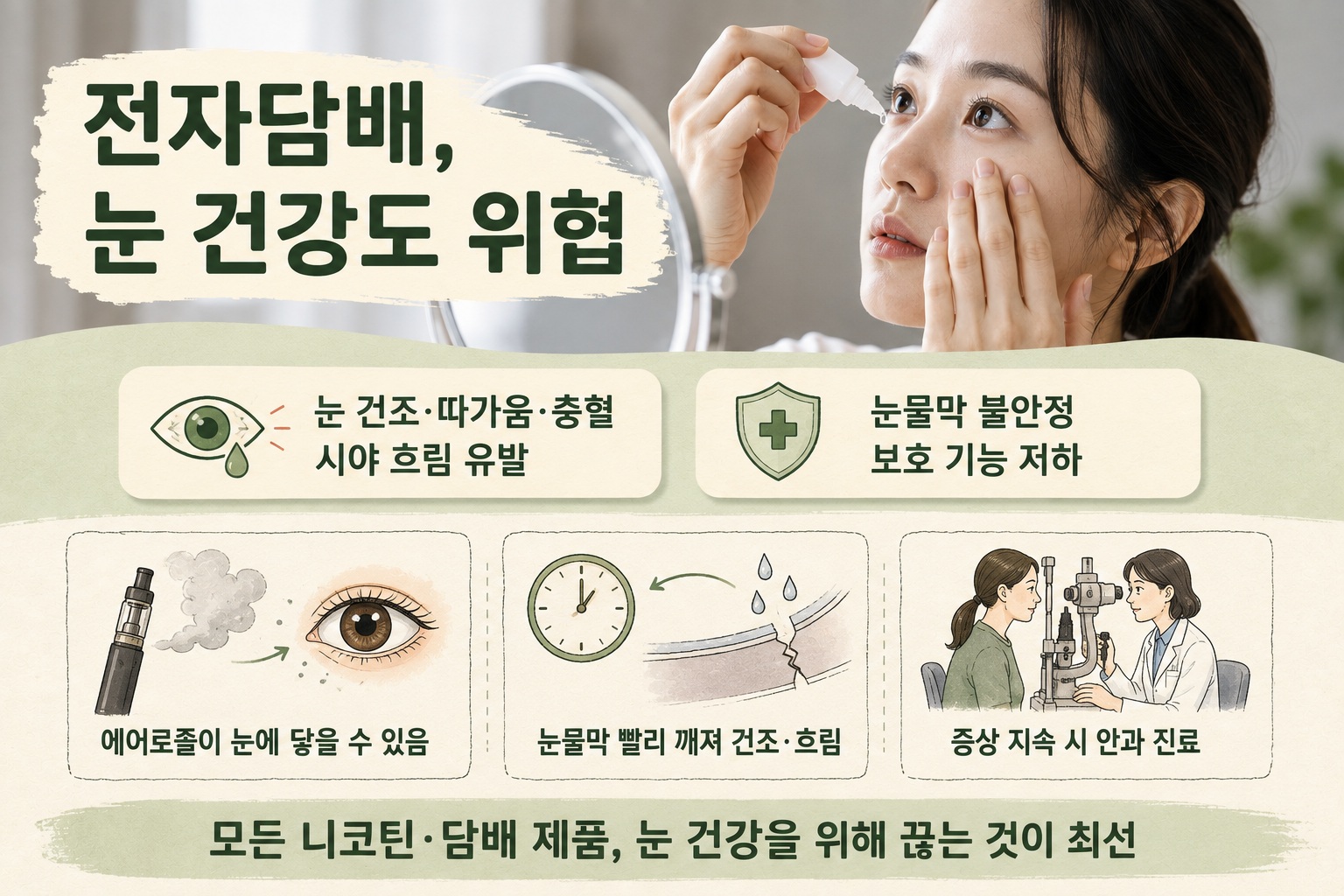 전자담배 눈 건강, 안구건조·흐린 시야와 어떤 관련 있나