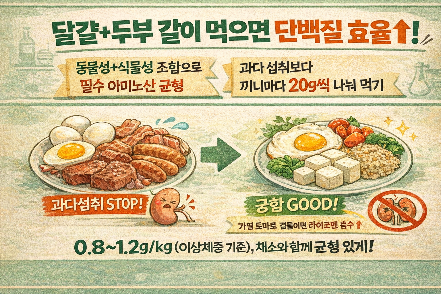 달걀+두부 같이 먹었더니 ‘단백질 이용률↑’…고기만 먹는 습관이 위험한 진짜 이유