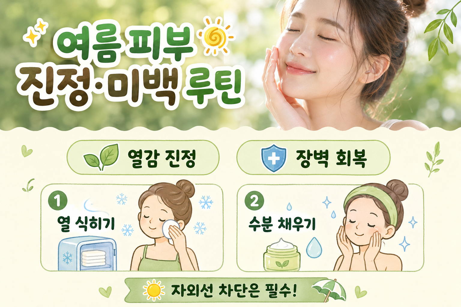 여름 피부 열감부터 잡아라! 붉은기 진정·장벽 회복·화이트닝 3단계 루틴