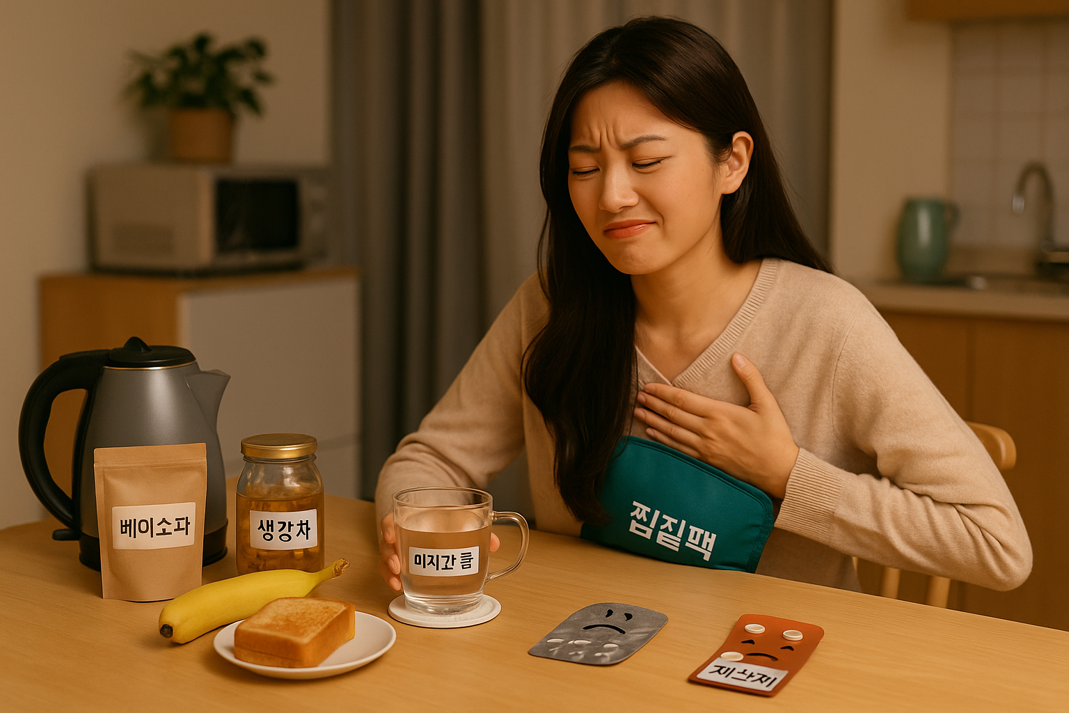 속쓰림·소화불량·위산역류: 제산제 선택법과 약 없을 때 가정요법