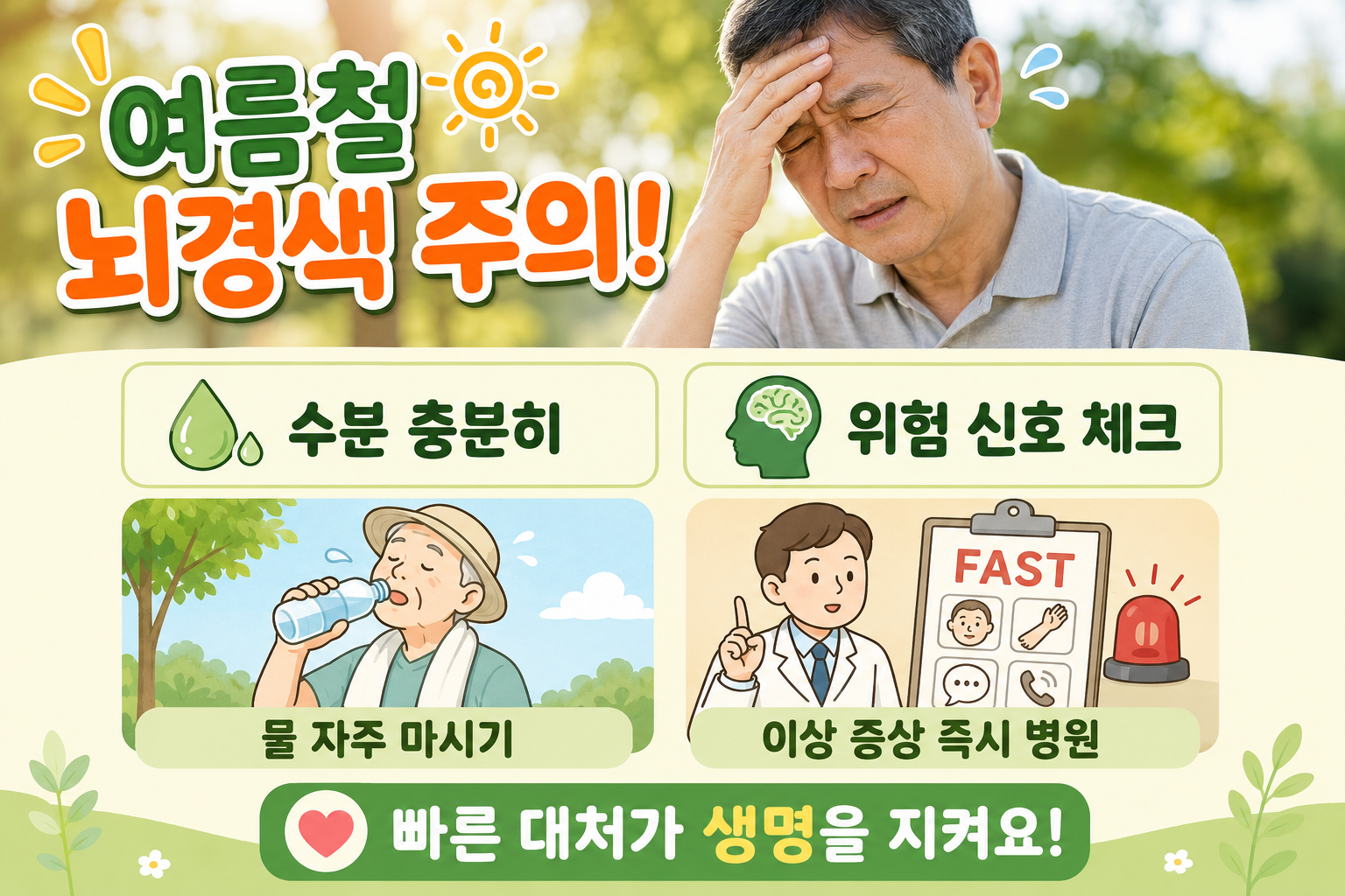 더위 먹은 줄 알았는데 뇌경색? 어지럼증과 함께 ‘이 증상’ 오면 즉시 119