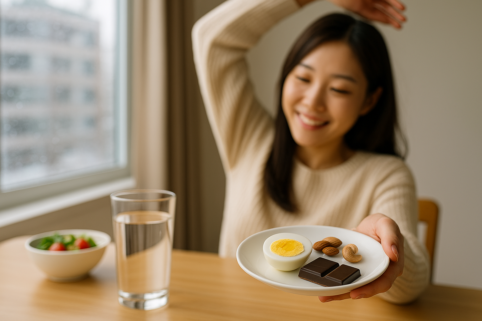 겨울에 살찌는 이유와 해법: 물 500ml·아침 단백질·다크초콜릿 20~30g, 비만 막는 7가지 음식습관