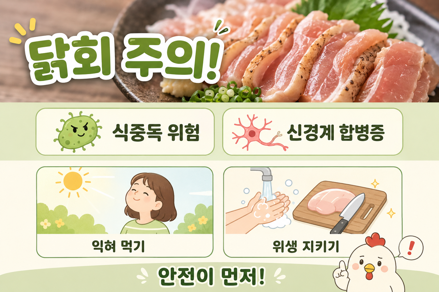 일본 닭회 먹었다가 신경마비? 캠필로박터 식중독·길랑바레 증후군 주의