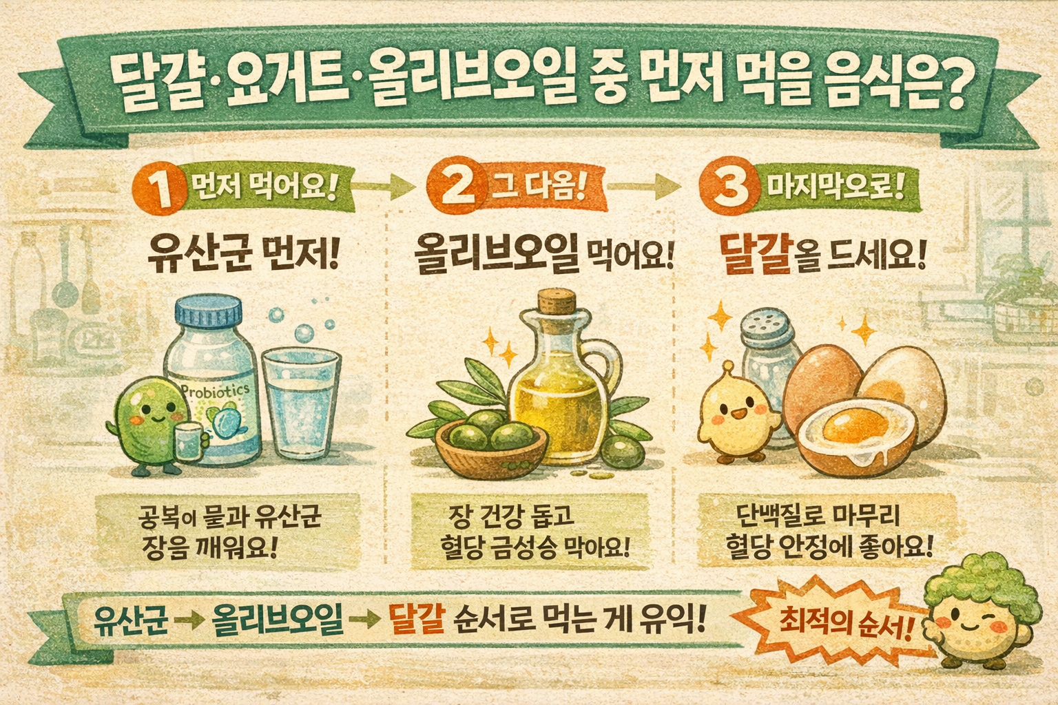 달걀·요거트·올리브오일 중 뭐부터? 공복 혈당 잡는 아침 순서