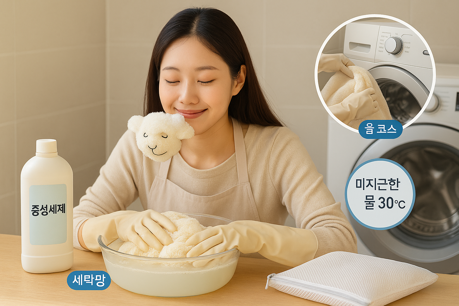 플리스(후리스) 옷 세탁법: 미지근한 물·중성세제 손세탁, 세탁망 울 코스가 정답