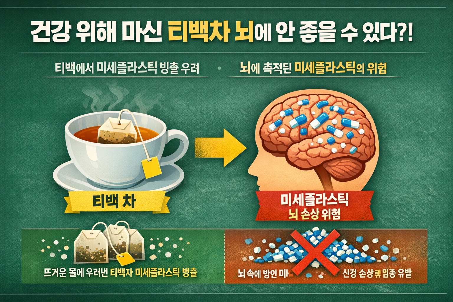 건강 위해 마신 티백차, 미세플라스틱 때문에 뇌에 안 좋을 수 있다