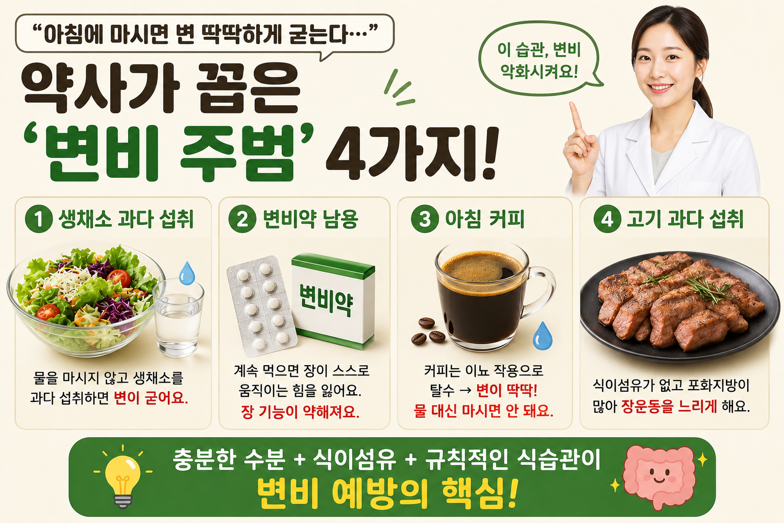 아침 커피만 마시면 변비 심해진다? 변 딱딱하게 만드는 뜻밖의 주범