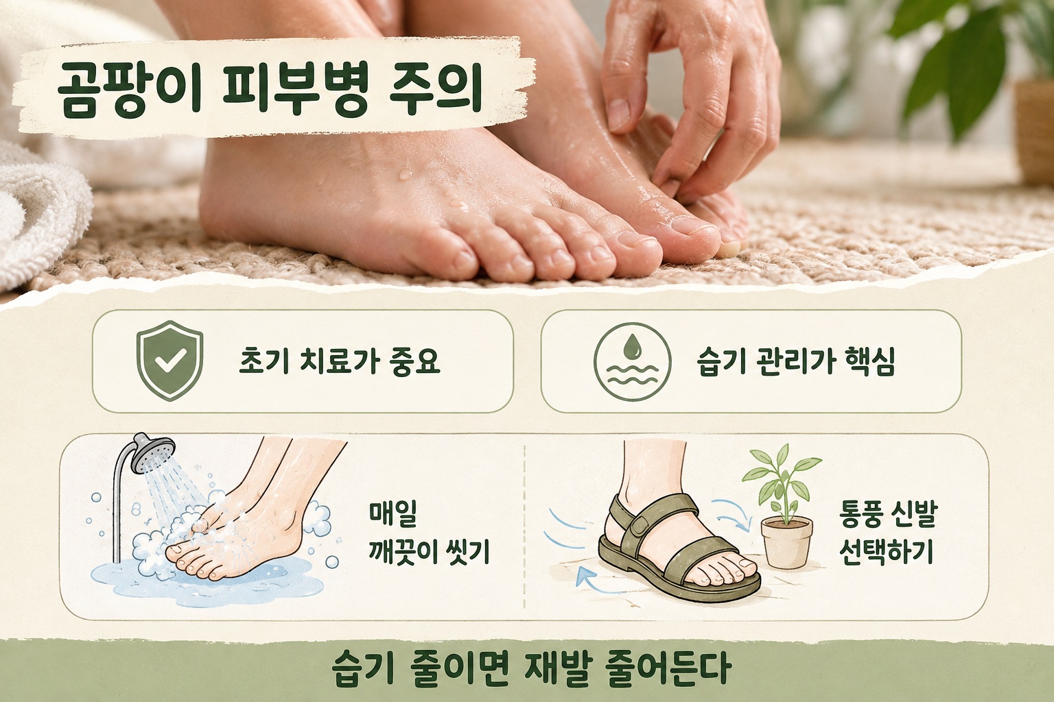 무좀과 어루러기 증상과 예방법