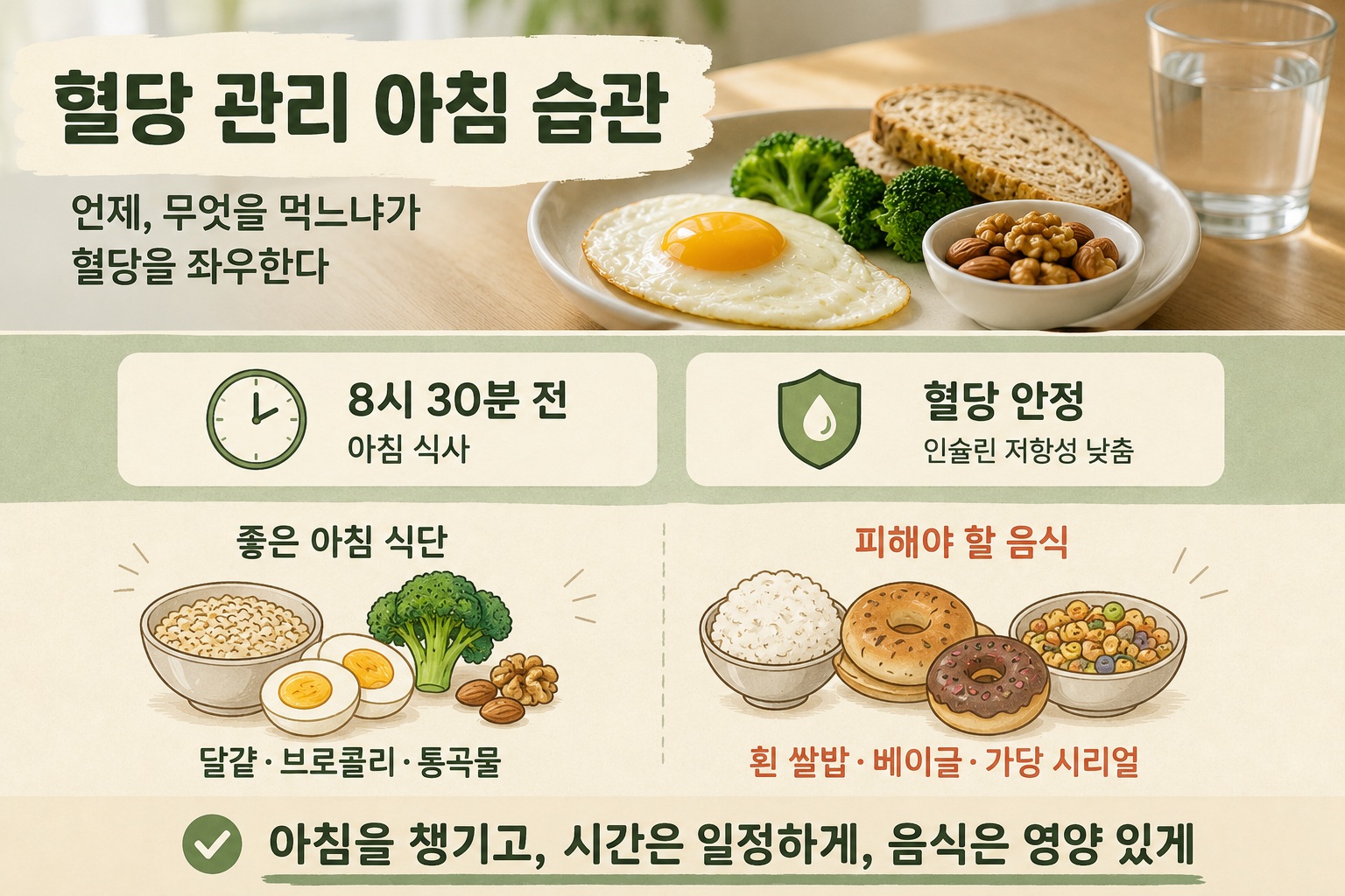 혈당 관리 아침 식사, 언제 먹고 무엇을 먹어야 할까