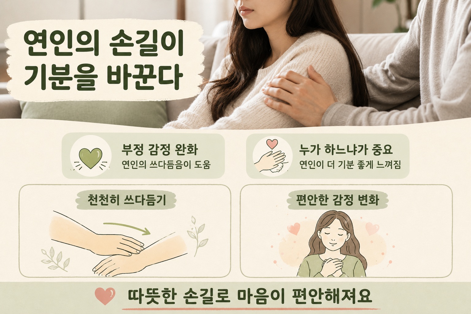 연인이 팔을 쓰다듬으면 기분이 나아질까? 정서적 접촉 연구