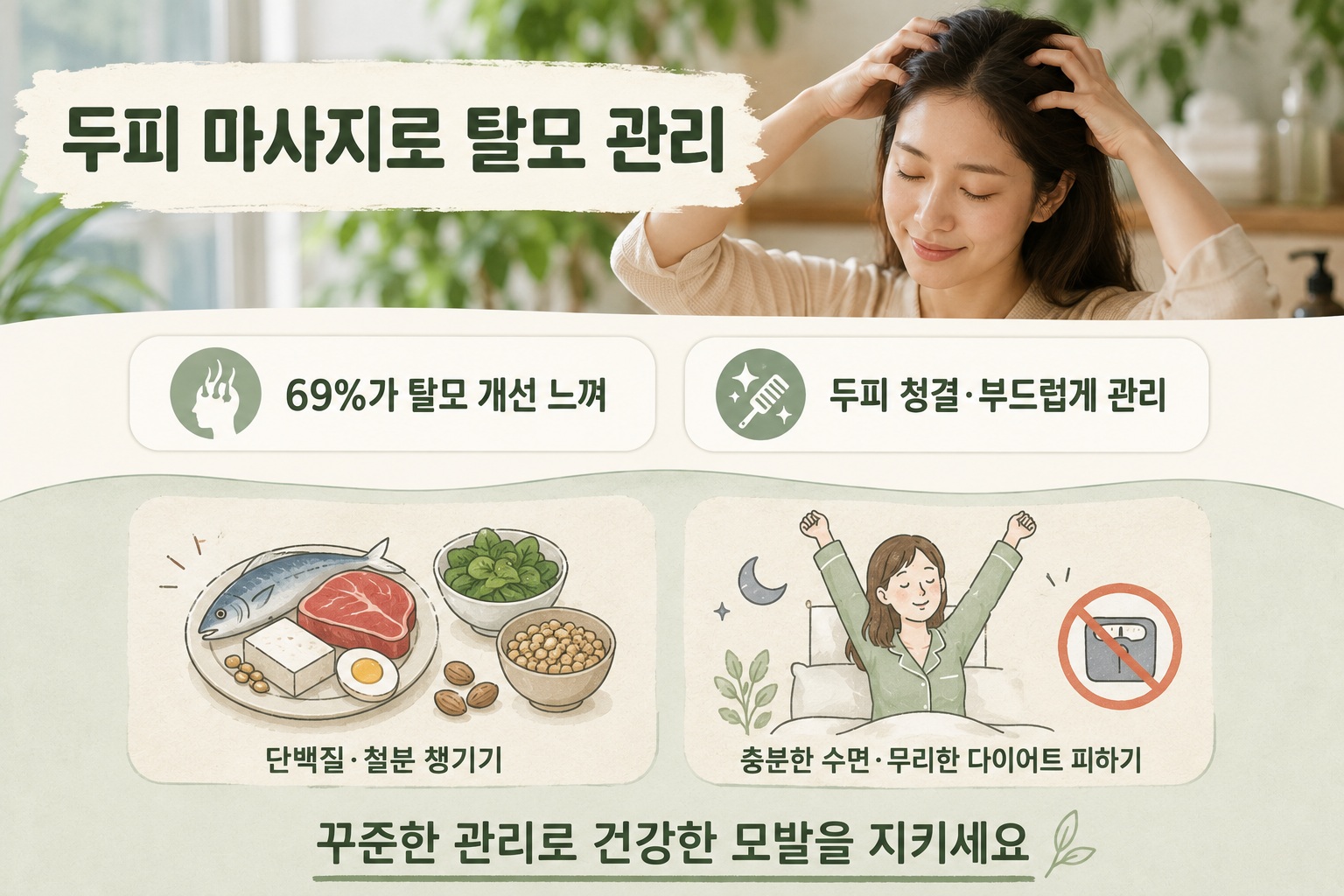 두피 마사지 탈모 효과, 69%가 변화 느낀 연구와 올바른 관리법