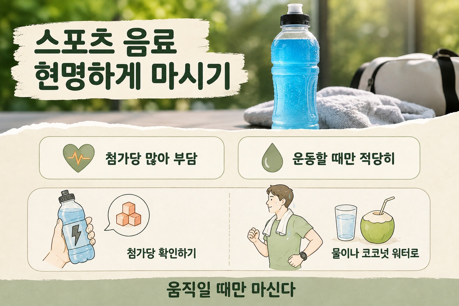 스포츠 음료가 필요한 운동 시간