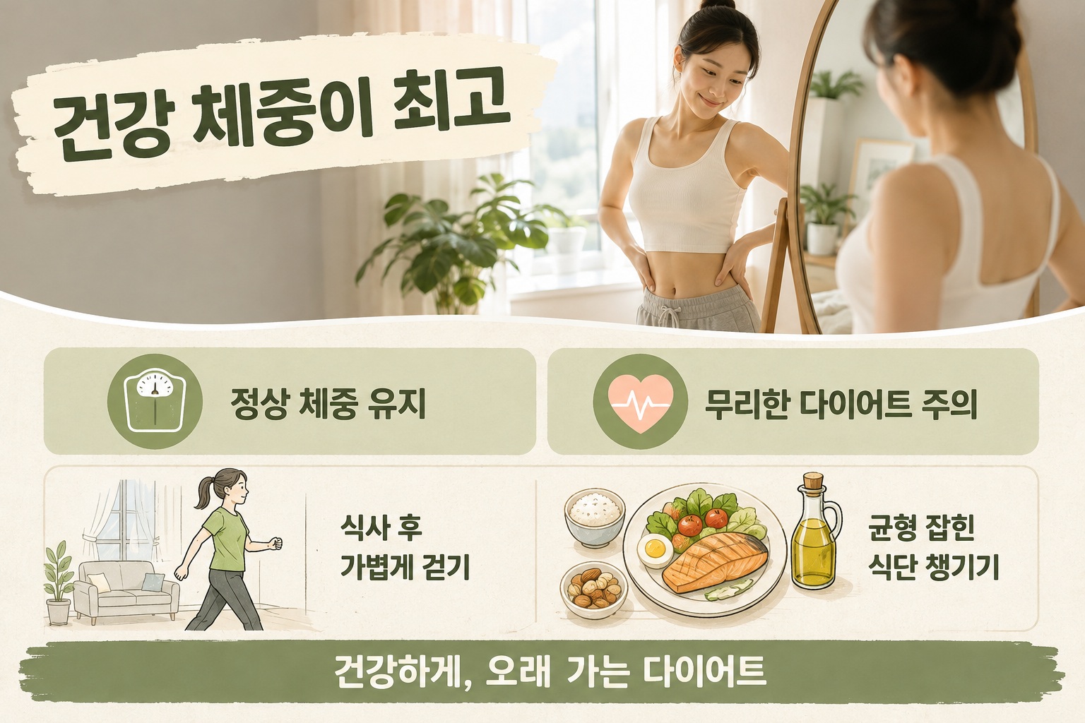 정상 체중 다이어트 왜 더 빼려 할까, 살쪘다고 느끼는 이유와 무리한 감량 위험