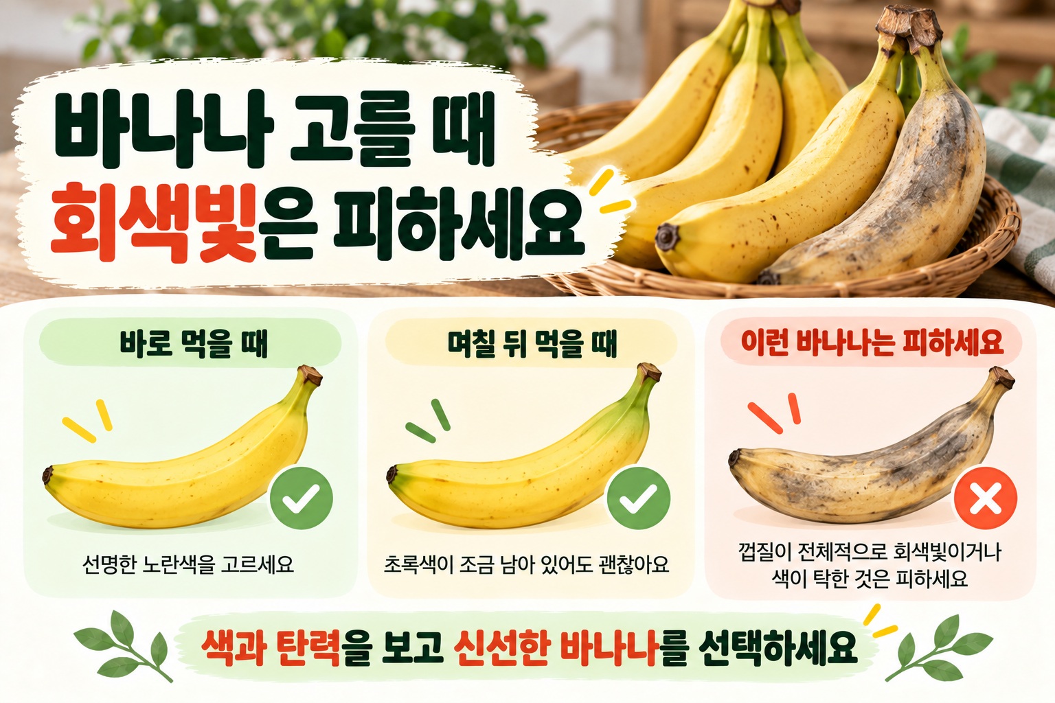 바나나 고르는 법, 껍질이 회색빛이라면 피해야 하는 이유