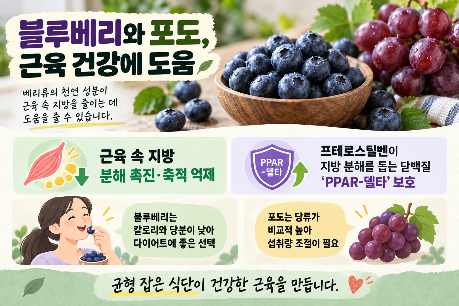 블루베리 근육 지방 줄일까, 프테로스틸벤의 지방 축적 억제 효과 확인