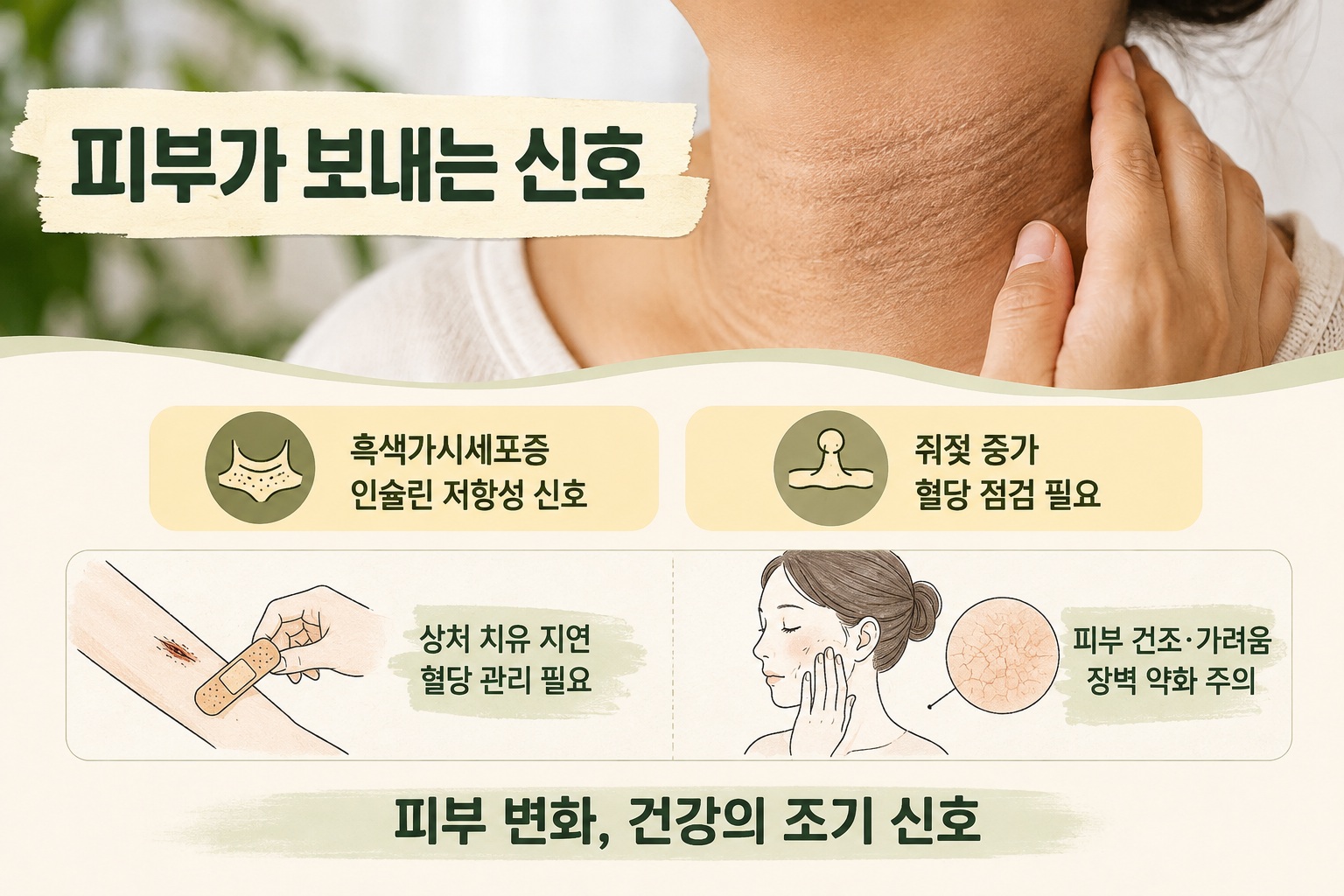 혈당 이상을 알리는 겨드랑이 피부 변화