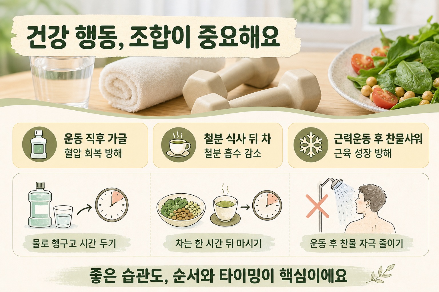효과를 떨어뜨릴 수 있는 건강 습관 조합
