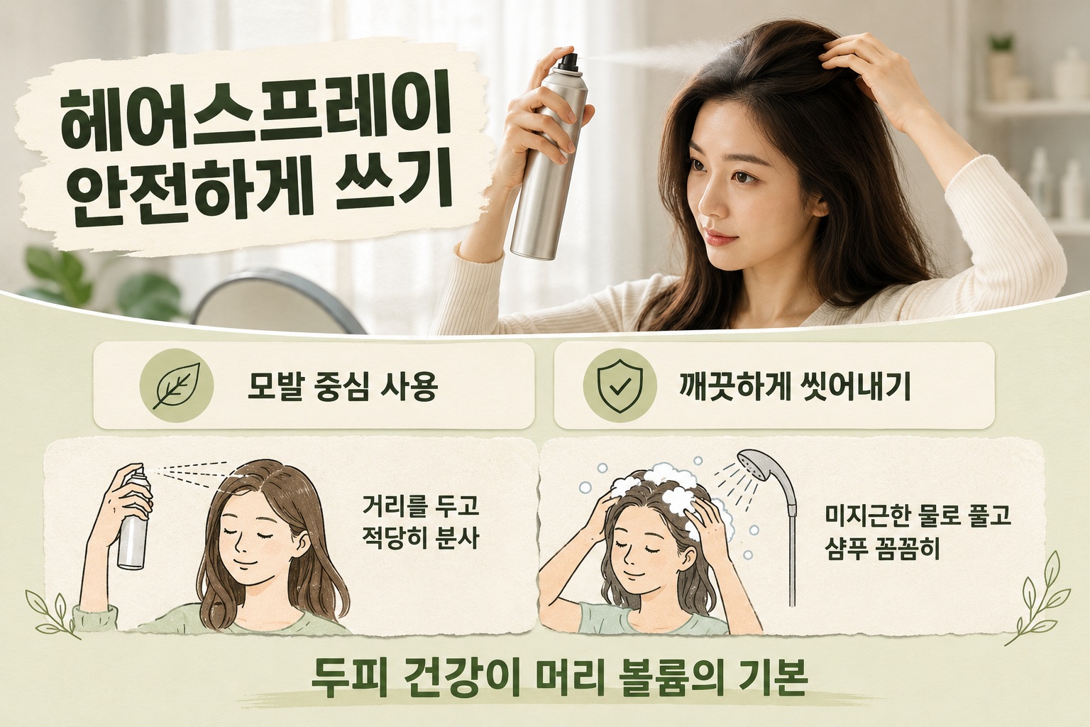 헤어스프레이 탈모 걱정된다면, 두피 자극 줄이는 올바른 사용법