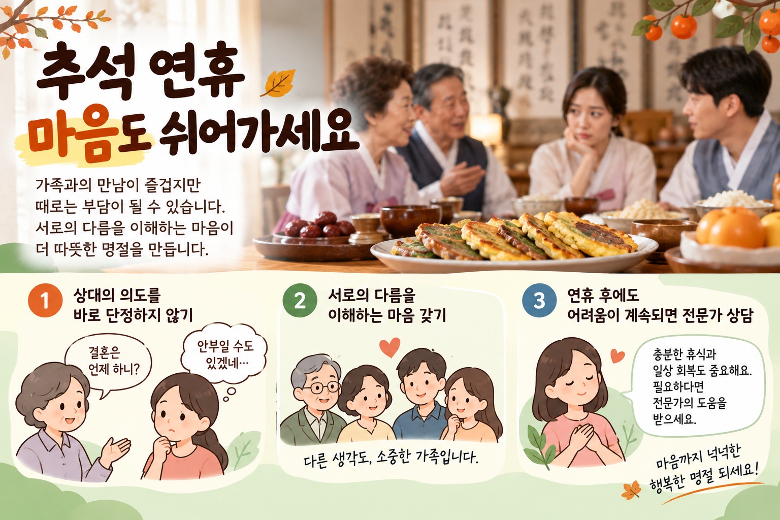 명절 가족 갈등, 왜 같은 말도 상처가 될까…추석 스트레스 줄이는 대화법