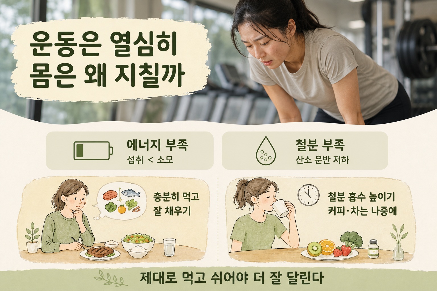 운동 철분 부족, 더 열심히 할수록 숨차고 다리가 무거운 이유