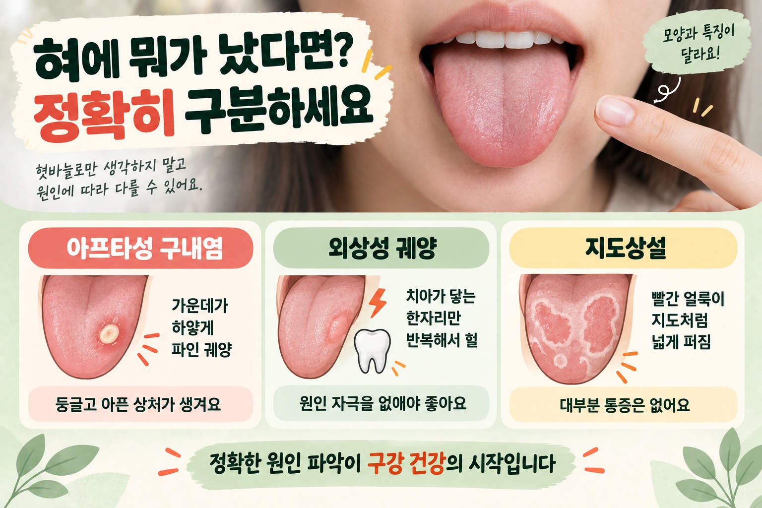 혓바늘 원인, 다 같은 게 아니다…혀 병변 모양으로 구별하는 3가지 질환