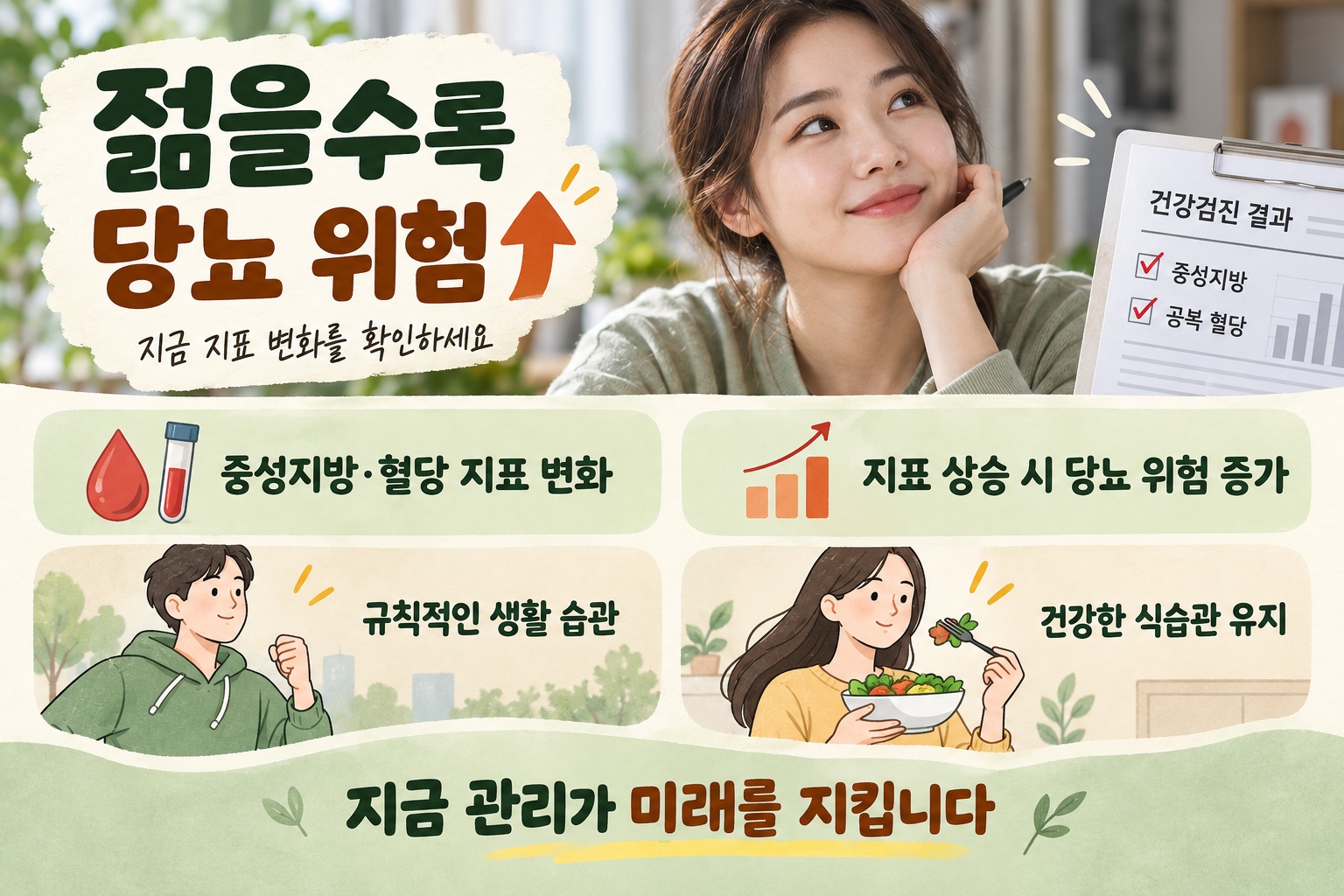 중성지방 혈당지수 변화로 젊은 당뇨병 위험 본다…여성 최대 118% 높아