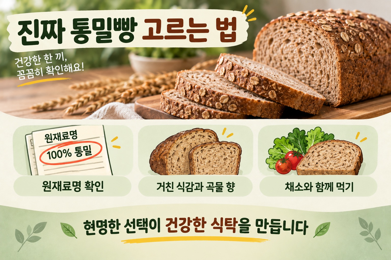 통밀빵 고르는 법, 갈색이라고 다 진짜 아니다…원재료·식이섬유 확인법