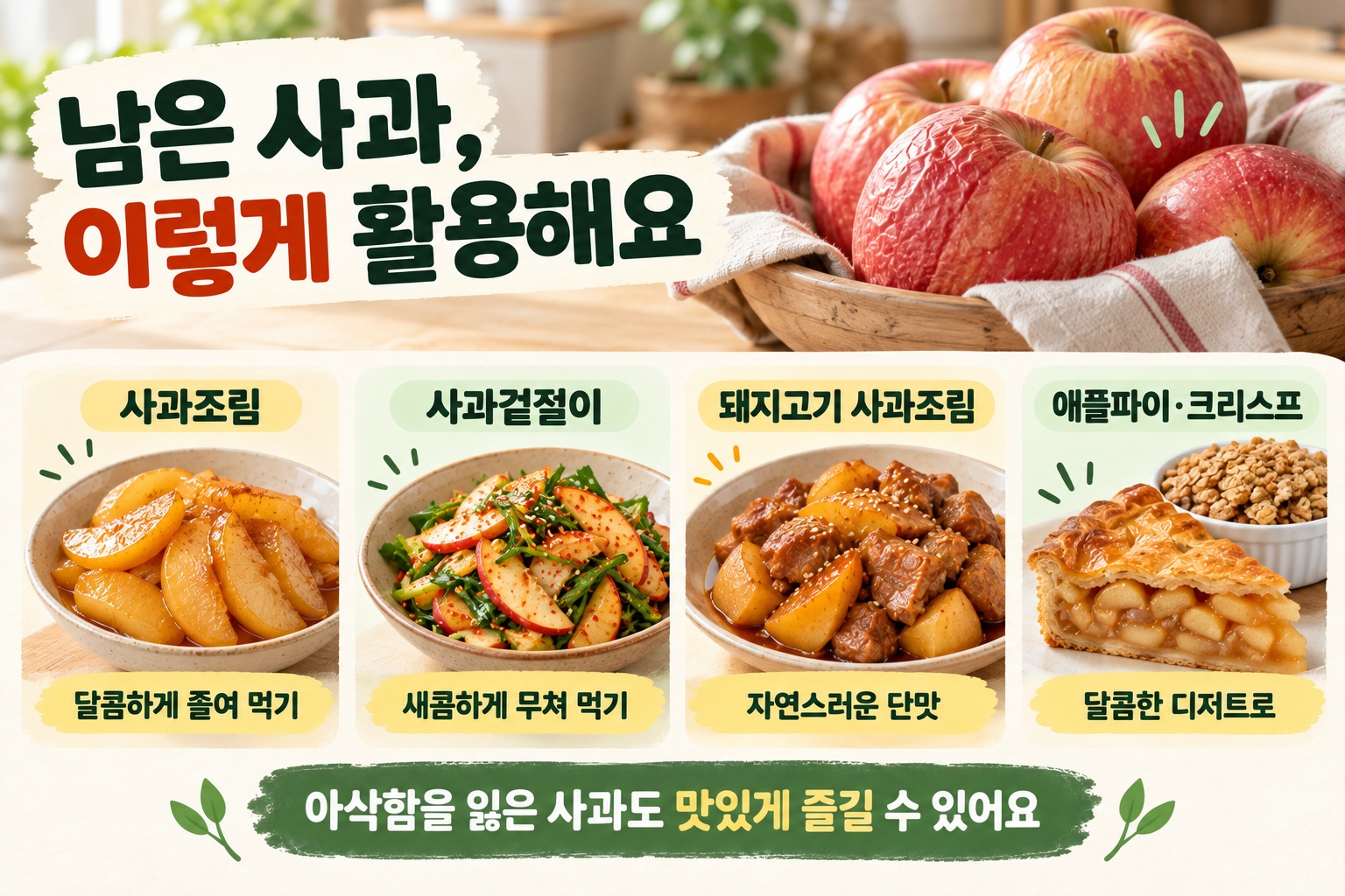 남은 사과 활용법, 푸석해진 사과 맛있게 살리는 요리 5가지