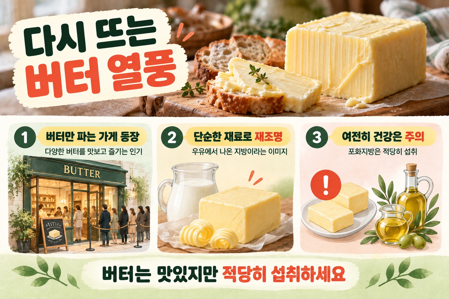 버터 건강에 좋을까? 세계적 버터 열풍에도 포화지방 섭취는 주의