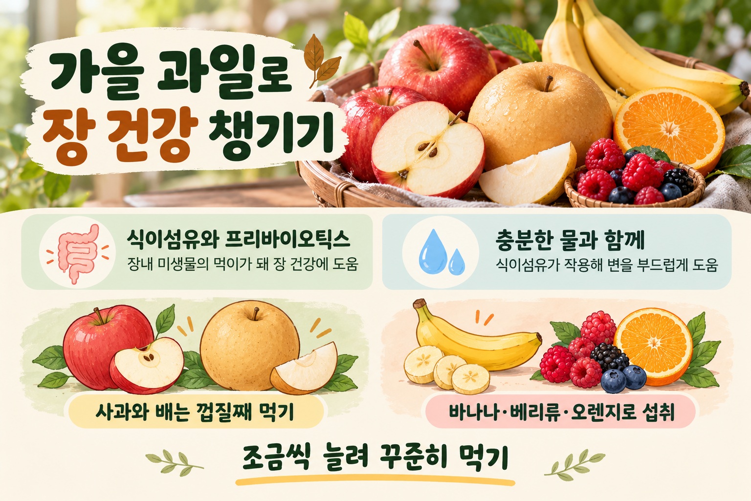 변비에 좋은 과일 5가지, 식이섬유와 프리바이오틱스 제대로 먹는 법