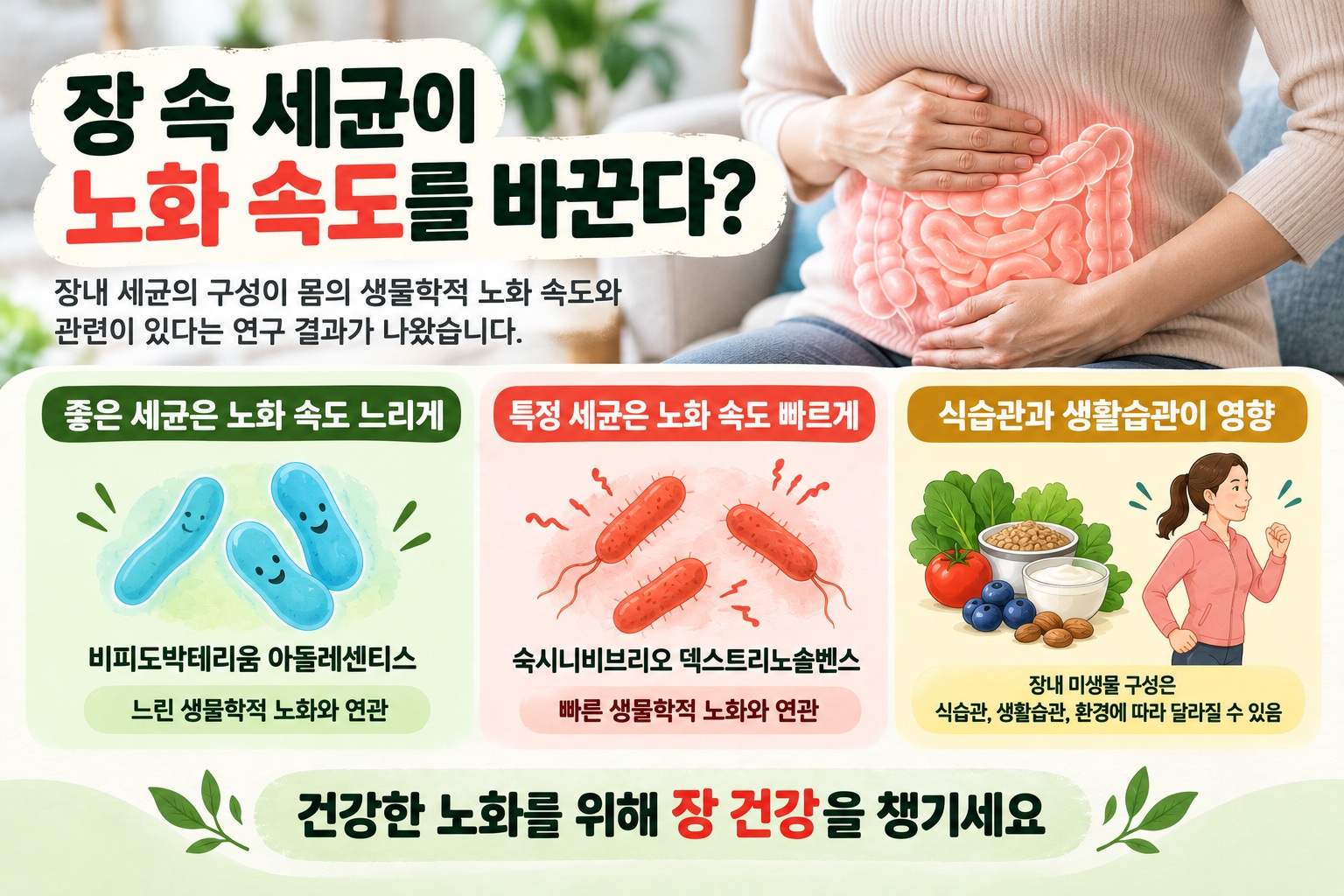 장내 미생물과 노화 속도, 특정 장내세균이 생물학적 나이와 연관된 이유