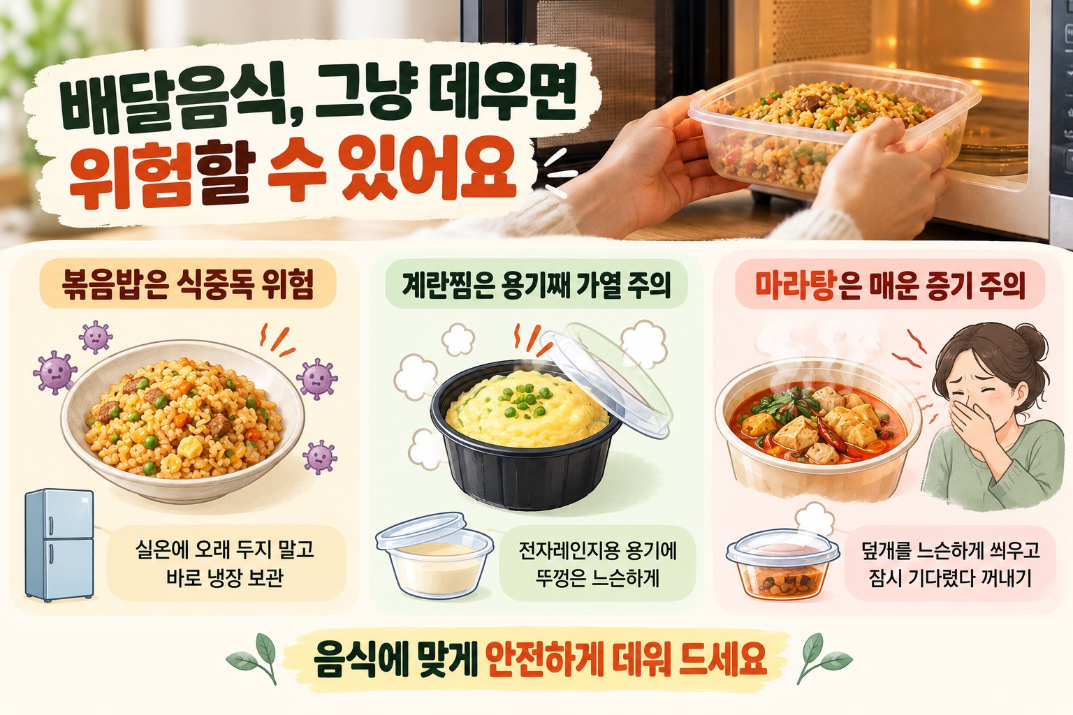 남은 배달음식 전자레인지에 데울 때 주의할 음식 4가지…볶음밥부터 마라탕까지