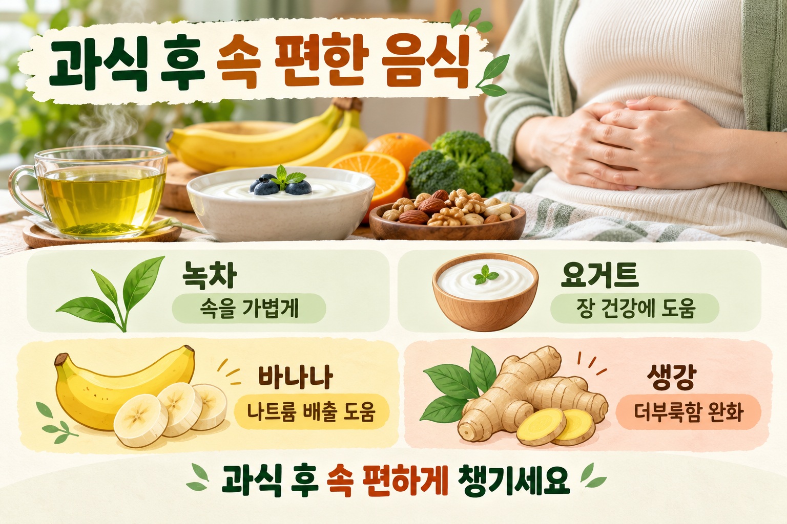 과식 원인과 폭식 이유, 과식 후 먹으면 좋은 음식 10가지