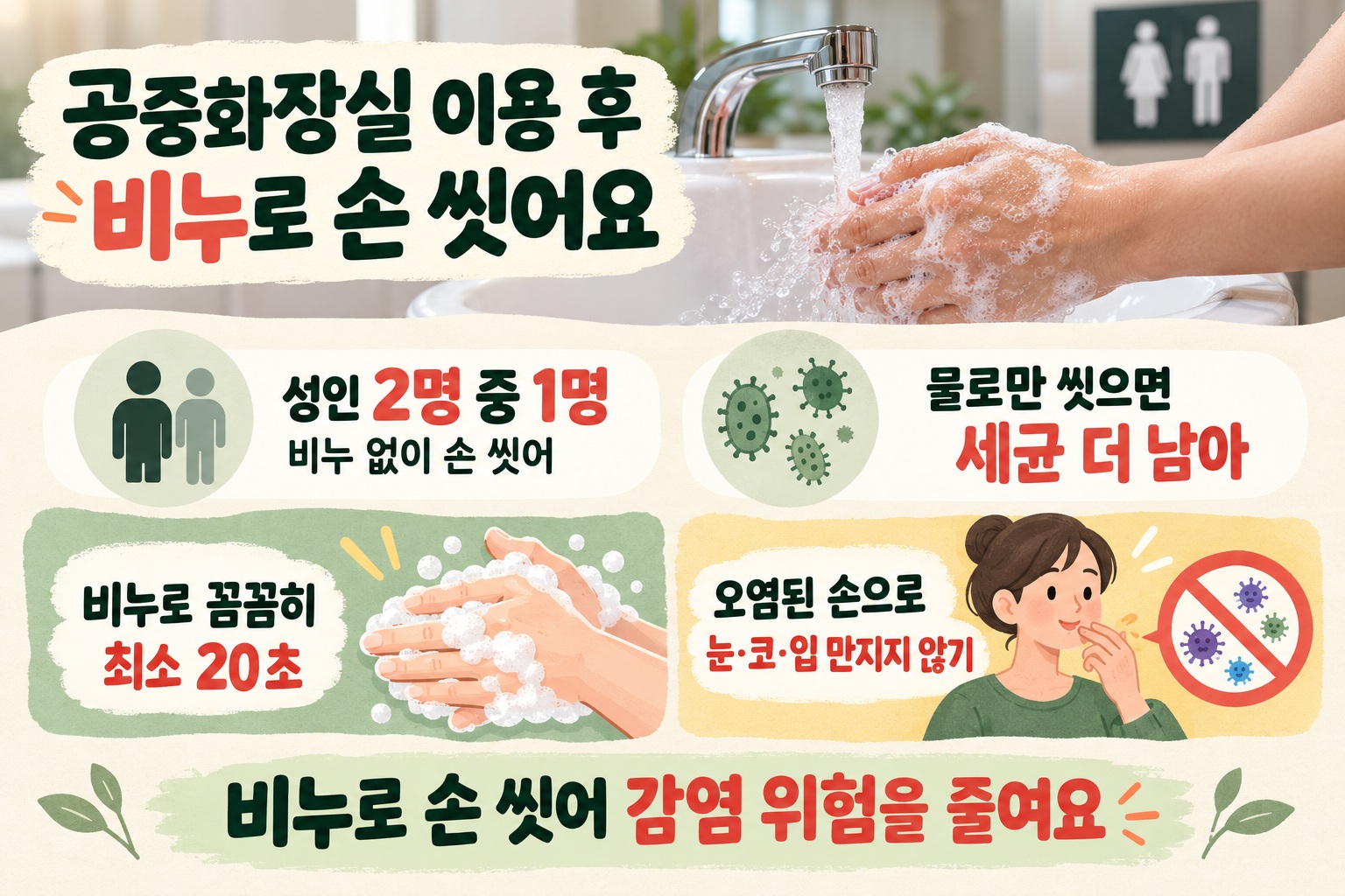 비누 손씻기, 물로만 씻으면 부족한 이유와 세균 줄이는 올바른 방법