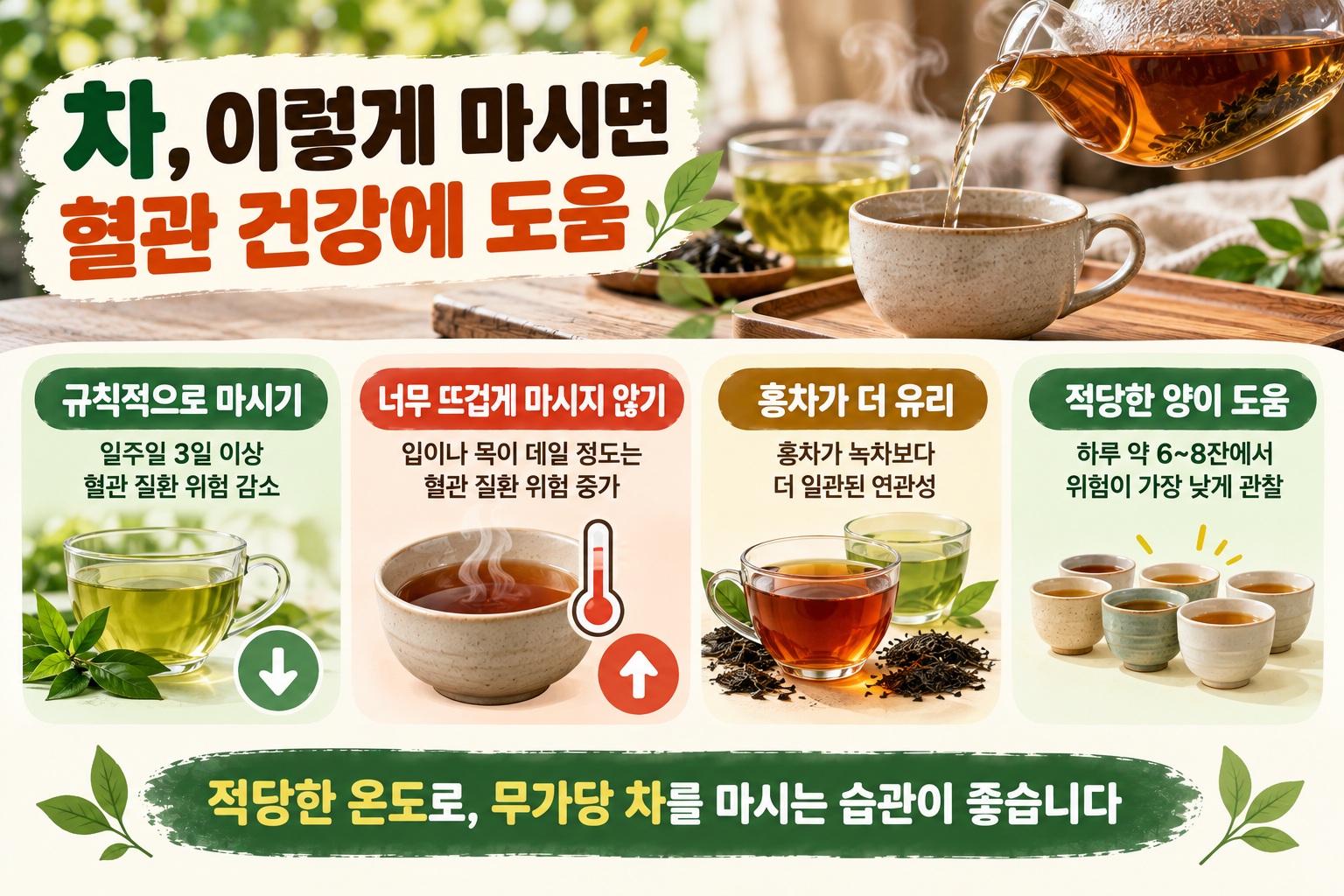 뜨거운 차 심혈관 질환 위험 높일까, 매일 차 마실 때 온도가 중요한 이유